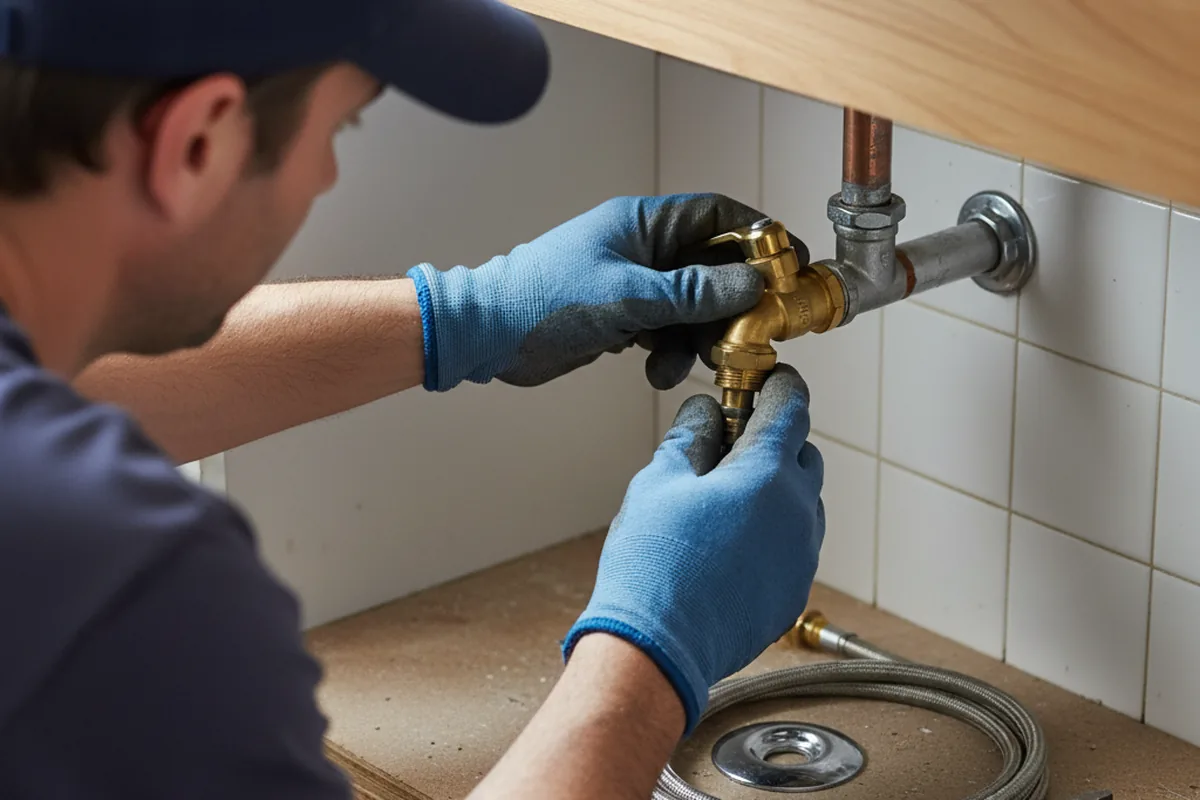 Shutoff valve and fitting work during Faucet and Fixture Repair in Ocilla